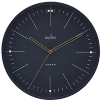 28cm Solna Midnight Blue Silent Wall Clock By ACCTIM image