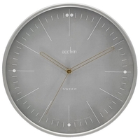 28cm Solna Grey Silent Wall Clock By ACCTIM image