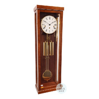 Walnut Modern Cable Driven Regulator Wall Clock By HERMLE