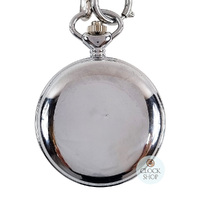 48mm Rhodium Unisex Pocket Watch With Polished Plain Case By CLASSIQUE (Arabic) image