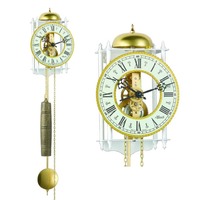 White Skeleton Wall Clock With White Dial By HERMLE