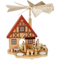 29cm Nativity House Christmas Pyramid By Richard Glässer image