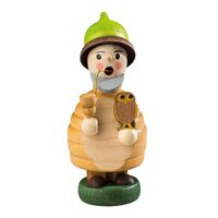 Dwarf with Owl 10cm Smoker By Richard Glässer