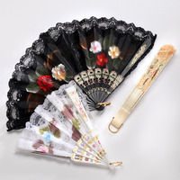 Hand Fan with Flowers image