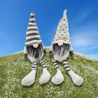 30cm White & Grey Gnome Shelf Sitter- Assorted Designs image