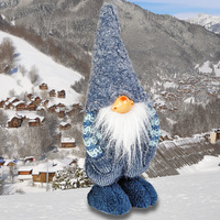 30cm Winter Gnome With Blue Fluffy Hat image