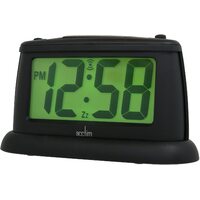 9cm Juno Black Smartlite LCD Digital Alarm Clock By ACCTIM image
