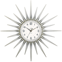 43cm Stella Silver Starburst Wall Clock By ACCTIM image