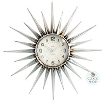 43cm Stella Silver Starburst Wall Clock By ACCTIM