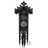 Railroad House Black 8 Day Mechanical Cuckoo Clock 101cm By HERR image