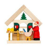 7.5cm Santa House Workshop Hanging Decoration By Graupner image