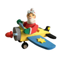 6cm Santa In Plane Hanging Decoration By Graupner image