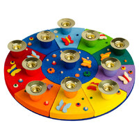 Rainbow Coloured Birthday Candle Holder By Graupner image
