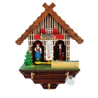 17cm Chalet Weather House Tudor Style With Key Hanger By TRENKLE image
