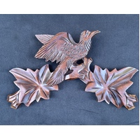 Wooden Carved Top With Bird For Cuckoo Clock 24cm image