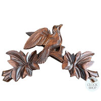 Wooden Carved Top With Bird For Cuckoo Clock 29cm image