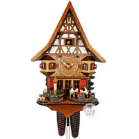 Beer Drinkers 8 Day Mechanical Chalet Cuckoo Clock 43cm By SCHNEIDER image