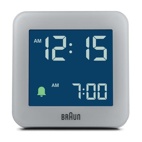 7.5cm Grey Digital Alarm Clock By BRAUN
