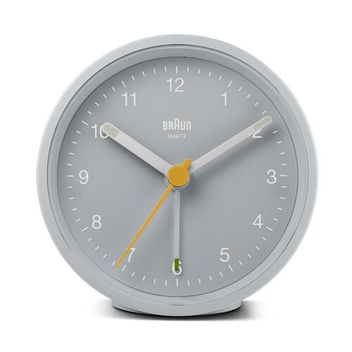 7.5cm Grey Analogue Alarm Clock By BRAUN