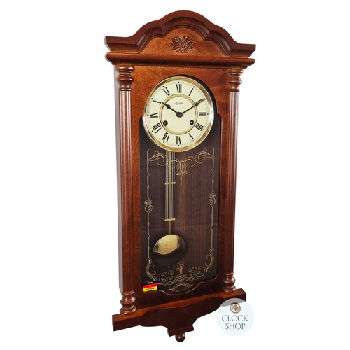 68cm Walnut 14 Day Mechanical Striking Wall Clock By HERMLE image