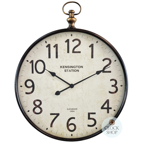 74cm Dickson Black Industrial Fob Wall Clock By COUNTRYFIELD
