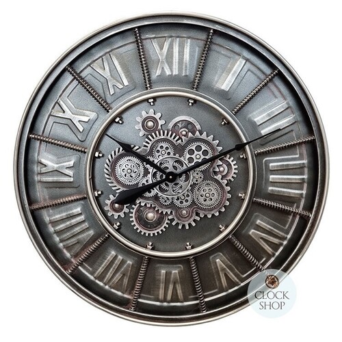 80cm Maaike Dark Grey Moving Gear Wall Clock By COUNTRYFIELD image