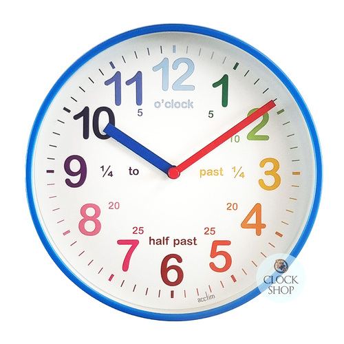 20cm Wickford Blue Children's Time Teaching Wall Clock By ACCTIM