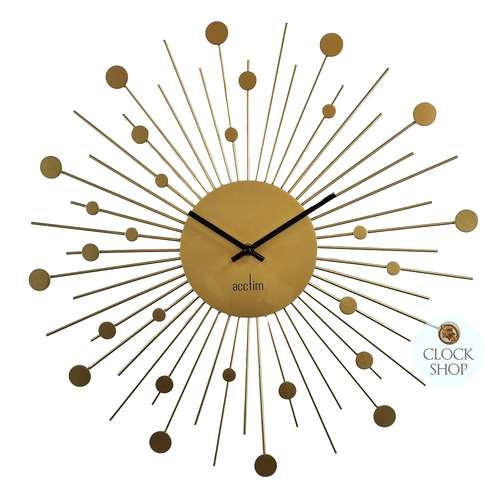 50cm Brielle Gold Starburst Wall Clock By ACCTIM
