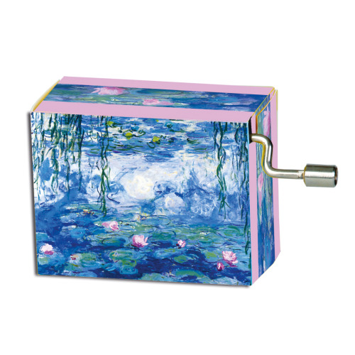 Classic Art Hand Crank Music Box- Water Lilies By Monet (Tchaikovsky-Waltz Of The Flowers)