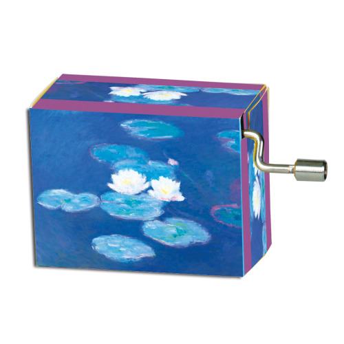 Classic Art Hand Crank Music Box- Water Lilies By Monet (Vivaldi- Spring)