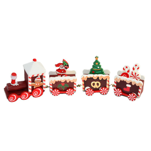 20cm Gingerbread Wooden Train Christmas Decoration