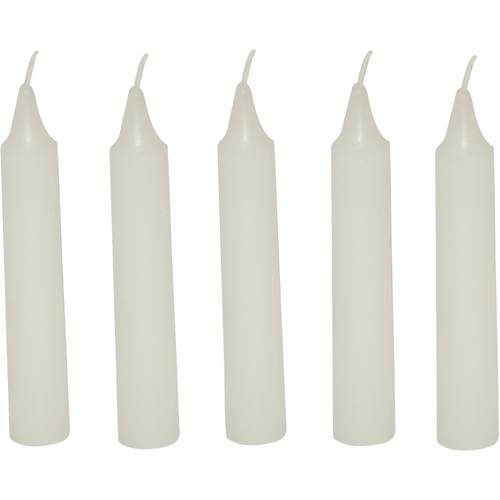 Pack Of 6 White Candles (12mm Diameter)