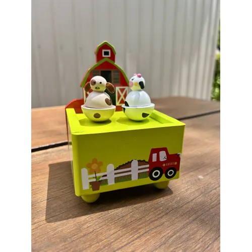 Farm Yard Music Box with Spinning Animals - Old McDonald (Small Crack) image