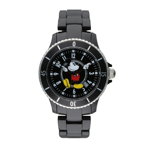 40mm Disney Sports Mickey Mouse Unisex Watch With Black Band & Dial