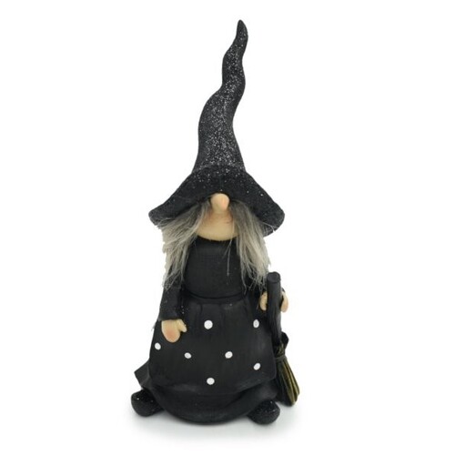 22cm Black Glitter Witch