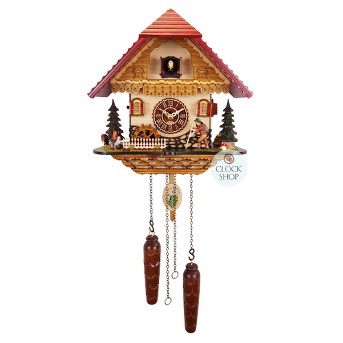Walker & Water Wheel Battery Chalet Cuckoo Clock 32cm By TRENKLE image