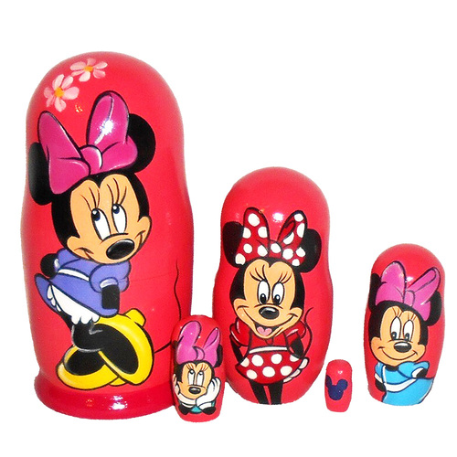 Minnie Mouse Russian Dolls- 11cm (Set Of 5)