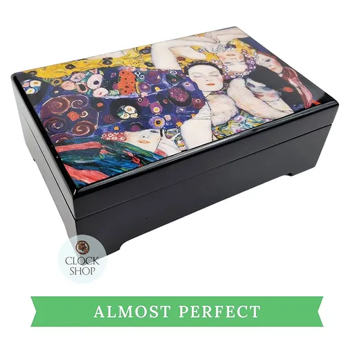 Wooden Musical Jewellery Box -The Maiden By Klimt - Liebestraum (Chipped) image