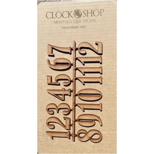 50mm Natural MDF Arabic Numerals image