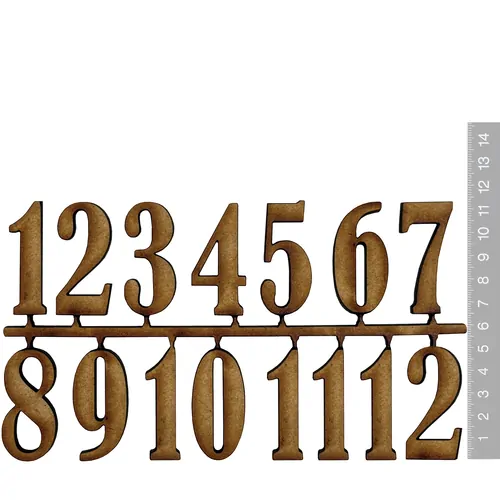 50mm Natural MDF Arabic Numerals image