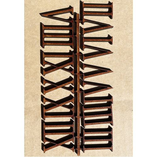 25mm Natural MDF Roman Numerals image