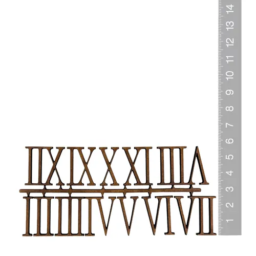 25mm Natural MDF Roman Numerals image