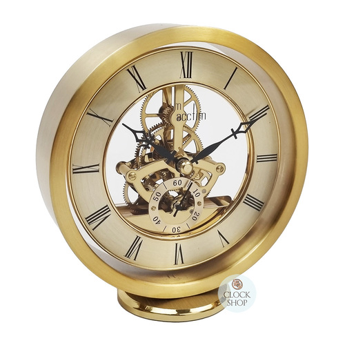 14cm Millendon Gold Battery Skeleton Table Clock By ACCTIM image