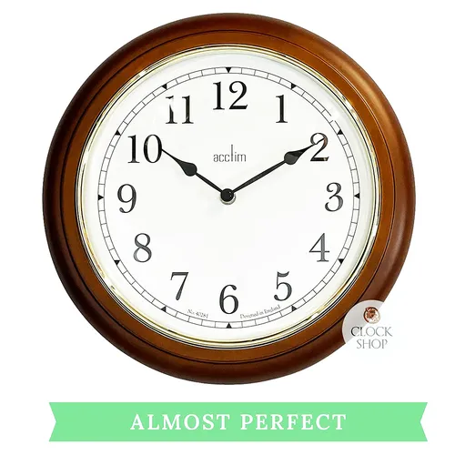 31cm Winchester Oak Wall Clock By ACCTIM (Blemish On Glass) image