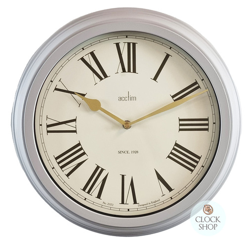 35.5cm Turin Grey Indoor / Outdoor Wall Clock By ACCTIM image