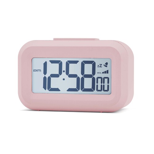 9cm Kitto Pink LCD Digital Alarm Clock By ACCTIM