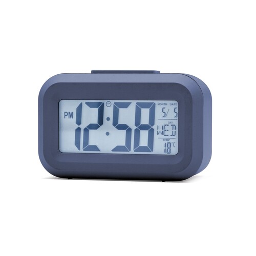 9cm Jago Midnight Blue LCD Digital Alarm Clock By ACCTIM