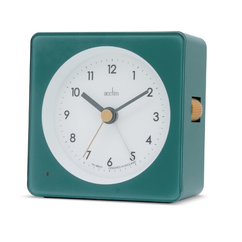 10cm Barber Blue Analogue Alarm Clock By ACCTIM