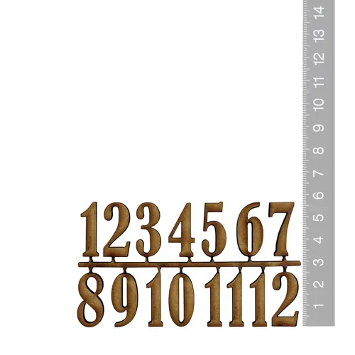 25mm Natural MDF Arabic Numerals image