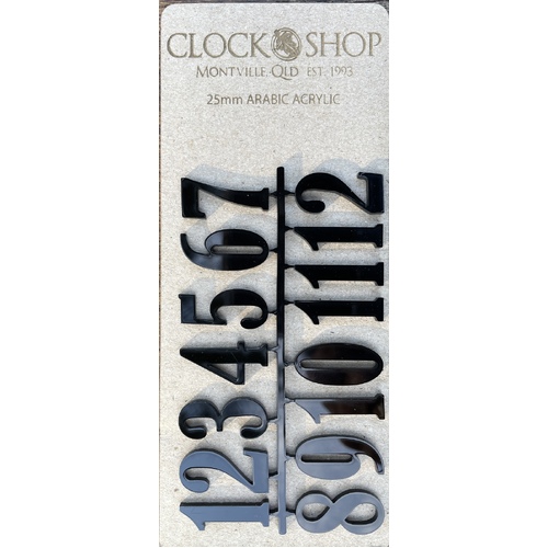 25mm Black Arabic Numerals image